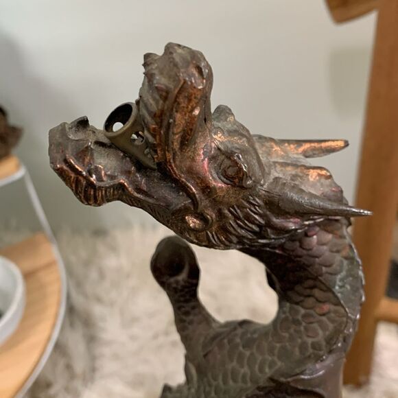 RONY Dragon Electric Table Gas Lighter Made In Japan Vintage Non Working - Picture 3 of 17